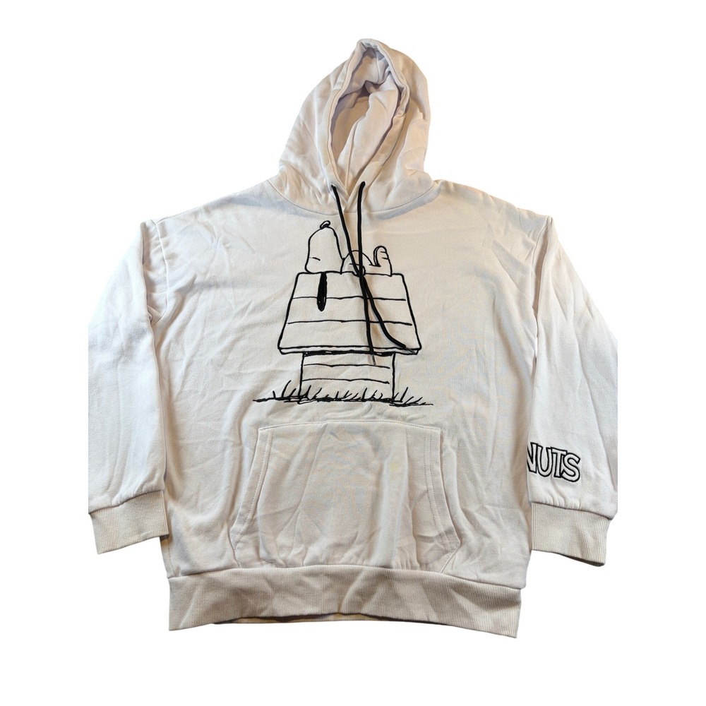 Peanuts Snoopy Doghouse Graphic Hoodie White XS H42410FH